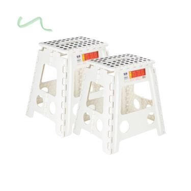 Imagem de Kit 2 Banquinho De Plastico Banqueta Dobravel Grande Ordene