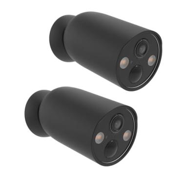 Imagem de Koroao Capa protetora de silicone para câmeras de segurança TP-Link Tapo MagCam 2024 PCMag(Tapo C425) e Tapo SolarCam 2K (pacote com 2, preto)