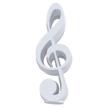 Imagem de Decoração de Mesa Estante Prateleira Enfeite Tema Nota Musical Mini Cl