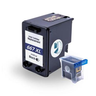 Imagem de Cartucho 667 XL Preto 14ML Compativel Deskjet 2774 2776 2376 2874 - ca