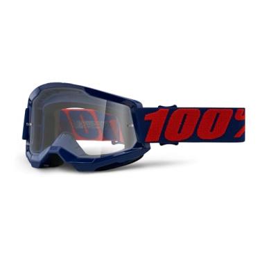 Imagem de 100% Strata 2 Motocross & Mountain Bike Goggles - MX and MTB Racing Protective Eyewear (Masego - Clear Lens)