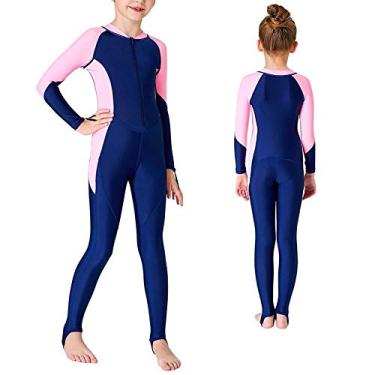 Imagem de Traje de mergulho infantil romântico para Dia dos Namorados, Leftwei com zíper para crianças, roupa de mergulho infantil, roupa de banho com protetor solar de secagem rápida, diversão ao ar livre para mergulho infantil menina surfe (8#