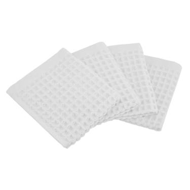 Imagem de Conjunto de 4 toalhas de cozinha Waffle 100% algodão – Toalhas de prato absorventes de secagem rápida, toalhas de chá (branco, 33 x 33 cm)