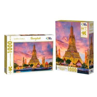 Imagem de Quebra cabeça 1000 peças colorido tema bangkok puzzle - Pais & Filhos