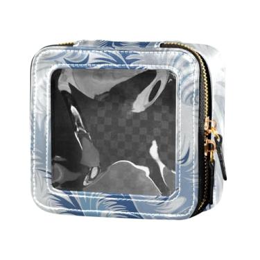 Imagem de Fitrendlovey Bolsa organizadora de maquiagem com grande claraboia e zíper estojo cosmético portátil para cuidados com a pele e itens essenciais de viagem, T15, one size