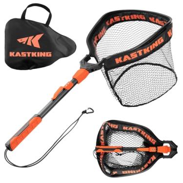 Imagem de KastKing Rede De Pesca Titanet 32", Cabo Alumínio Durável, Nylon Revestida Pvc Adequada Para Peixes, Aderência Antiderrapante Alta Visibilidade, Bolsa Armazenamento Compacta, Cordão Elástico, Ideal