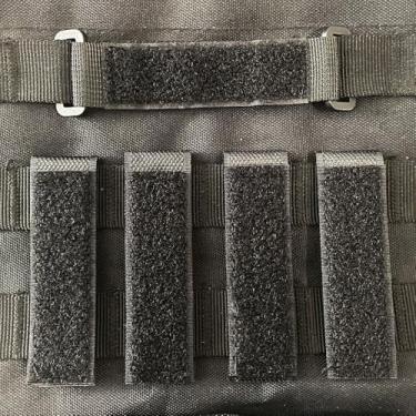 Imagem de LZBMIEF Molle Patch Panel Straps, adesivos táticos display board hook and loop patch DIY Molle acessório para mochila, colete, bolsa, emblemas de 7,6 cm de altura (preto)