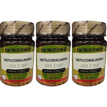 Imagem de METILCOBALAMINA (Vitamina B12) DR. BOTANICO 60 Cápsulas Kit 3 Unidades
