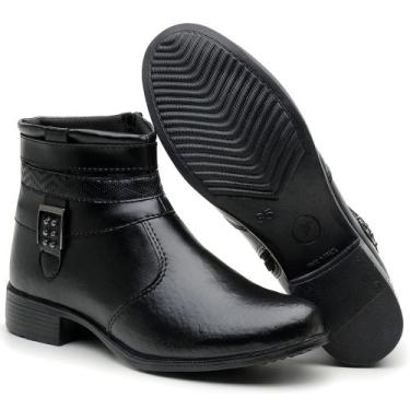 Imagem de Bota Botinha Coturno Baixo Feminino Glamour 202 Botinha - Dona Beja, P