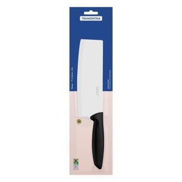 Imagem de Cutelo Oriental Tramontina Plenus Com Lamina Em Aço Inox E Cabo De Polipropileno Preto 7"