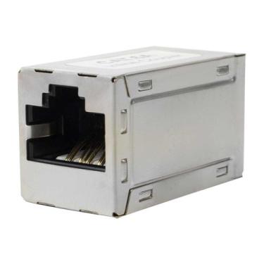 Imagem de 10x Conector Emenda Rj45 Extensor Cat 5 6 7 8 - 10 Gbs - 5+