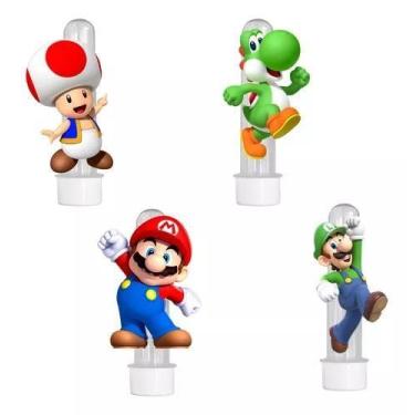Imagem de 20 Tubetes 3d Personalizado Lembrancinha Super Mario - Barbara Utilida