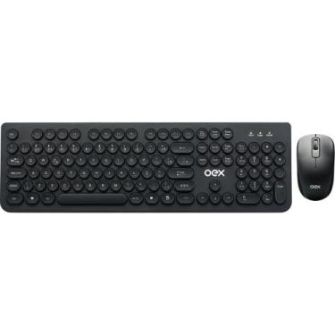 Imagem de Kit Periféricos POP Teclado e Mouse sem Fio Preto - OEX