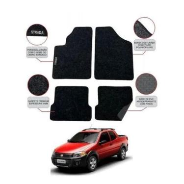 Imagem de Tapete Carpete Chevrolet Strada Cabine Dupla 2015 Luxo Pvc - Splody