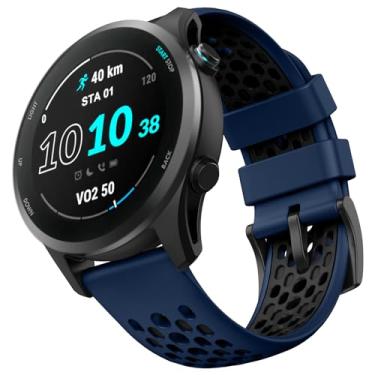 Imagem de OVERSTEP Pulseira de relógio de silicone macio de 22 mm compatível com Garmin Vivoactive 4, Venu 2, Forerunner 255, Forerunner 265 Smartwatch