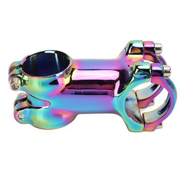Imagem de Liga de alumínio do holonete Liga de alumínio CNC Dazzle cor ajustável Plus ou Minus 7 graus Bike Stem para Mountain Road Bike 31,8 mm