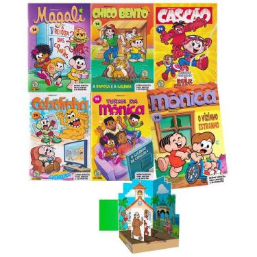 Imagem de Gibi Turma da Mônica Edição 74 Com Diorama Craft Monica Cascão Chico B