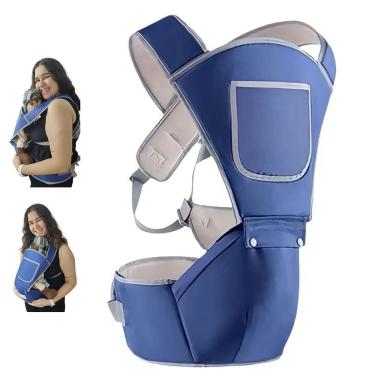 Imagem de Canguru Carregador Bebe Criança Bolso Alça Ajustavel Ergonomico Passeio Viagem Confortavel Seguro Praticidade Suporte Resistente