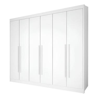 Imagem de Guarda Roupa Casal 6 Portas Athos Branco Mdf Ddoro - Genérica, Branco