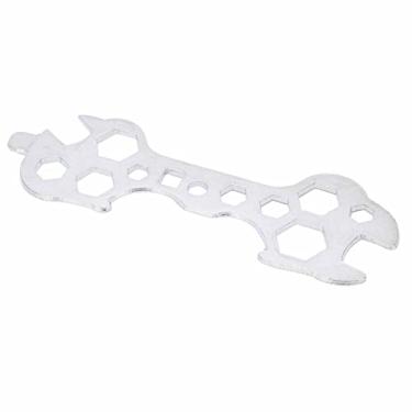 Imagem de Ferramenta de reparo manual ajustável de chave plana de vários buracos para manutenção de bicicletas feita de aço nº 45 carbono 5 7mm de chave hexadecipal