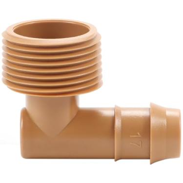 Imagem de Copadri 12 peças de acessórios adaptadores de irrigação por gotejamento de PVC de 3/10.2 cm para 1/2 polegada, rosca de tubo macho de 3/10.2 cm (MPT) x 1/5.1 cm conectores de cotovelo farpado linha de