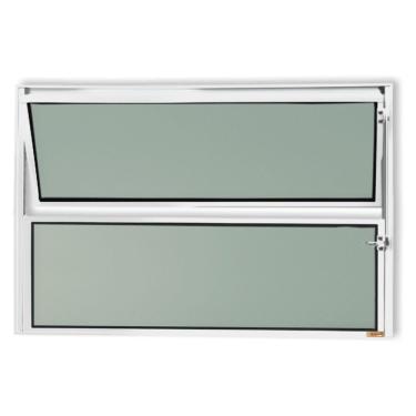 Imagem de Basculante Master Vidro Boreal 40cm X 80cm Brimak Branco