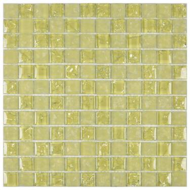 Imagem de Pastilha De Vidro Ice Glass Mosaic 30cmx30cm (placas) Amarelo