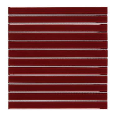 Imagem de Pastilha De Vidro Lisa 30cmx 30,9cm Filetto Glass Mosaic (placas) Vermelha