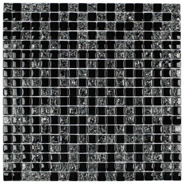 Imagem de Pastilha De Vidro Galliano Glass Mosaic 30cmx30cm (placas) Preto