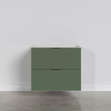 Imagem de Balcão 2 Gavetões Sem Tampo Ipanema Cabecasa Madeiramadeira Verde Folha/Branco