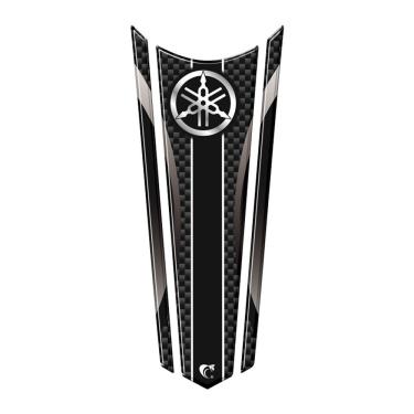 Imagem de Adesivo Faixa Gravata Resinado Tanque Moto Honda Preto Diapasão Preto