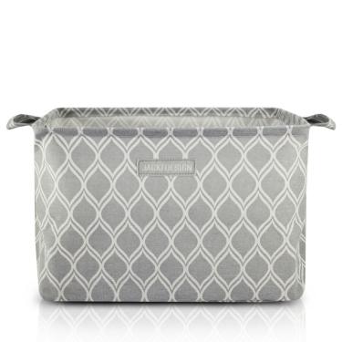 Imagem de Cesto Organizador De Tecido Retangular Linha Loft Cinza Claro