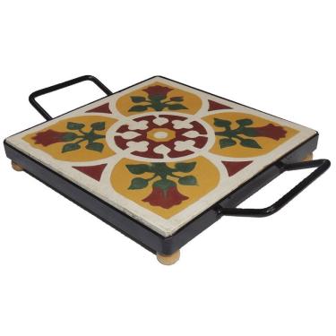 Imagem de Descanso De Panela Apoio De Mesa Ladrilho Hidráulico P- Travessa Ladrilho B1