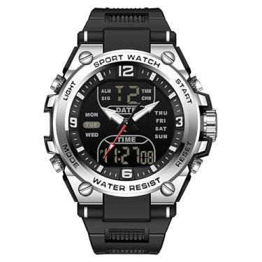 Imagem de findtime Relógio digital masculino esportivo à prova d'água, cronômetro militar, alarme, relógio de pulso masculino para corrida, natação, relógio de rosto grande, analógico, relojes para hombres