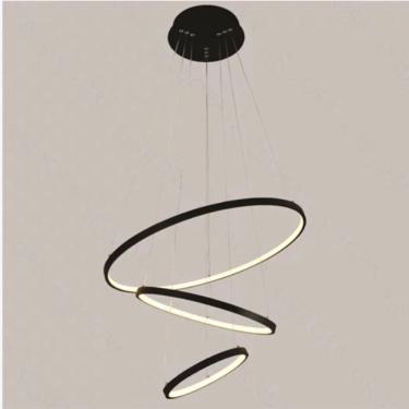 Imagem de Querolustre Pendente Dcd015084 3 Aneis 48w 3000k Preto