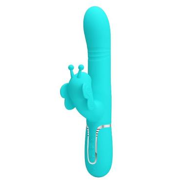 Imagem de Vibrador 4 Em 1 Com Movimento E Sucção Ridgely - Pretty Love - Azul
