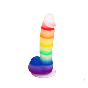 Imagem de Dildo Com Escroto 17cm Colors Rainbow Lovetoys Colorido