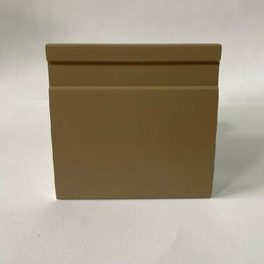 Imagem de Kit Com 5 Barras Rodapé De Poliestireno 10cm X 15mm Frisado Color 12m Cappuccino