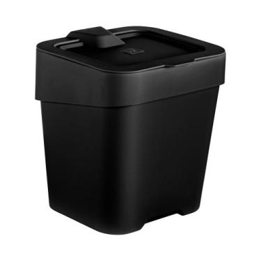 Imagem de Lixeira De Pia Slim 2,5l De Plastico Uz, Preto