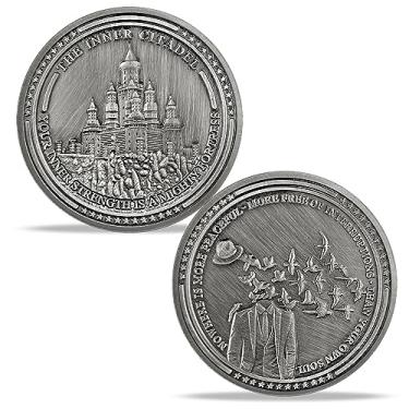 Imagem de Moeda Inner Citadel Stoicism Medalhão diário estoico lembrete Token EDC Challenge Coin para presentes estoicismo