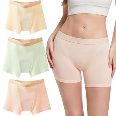 Imagem de Calcinha feminina Boyshort para vazamentos leves, roupa íntima lavável para incontinência de cintura alta (GG)