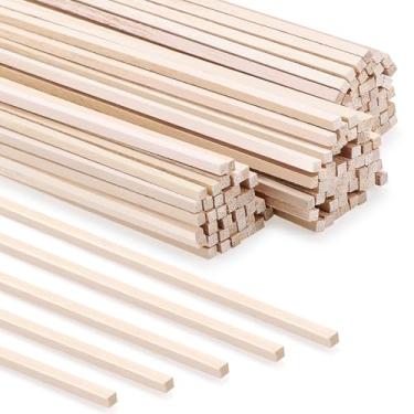 Imagem de WSICSE 240 Peças De Palitos Madeira Balsa 1/8 X 12" Quadrados, Tiras Inacabada Para Artesanato, Projetos Faça Você Mesmo, Modelagem