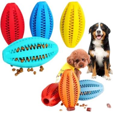 Imagem de Bola Oval Média Interativo Pet Porta Petiscos Ração Cães