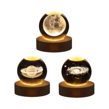 Imagem de Lâmpada De Bola De Cristal LED Da via Láctea Com Luz Noturna De Planet