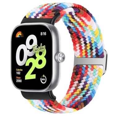 Imagem de WNIPH Pulseiras trançadas compatíveis com Xiaomi Redmi Watch 5/Watch 4/Smart Band 9 Pro/8 Pro, pulseiras de substituição de nylon esportivas elásticas ajustáveis para mulheres e homens