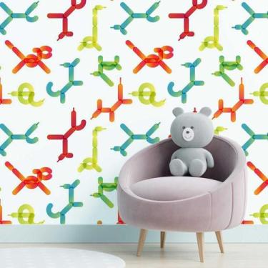 Imagem de Papel de Parede Adesivo Animais de Balões N05105 0,58X2,5M - Adesivo B