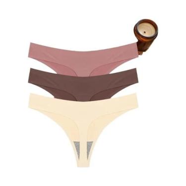 Imagem de Conjunto de Lingerie Feminina Sexy e Respirável - T-back e G-string co