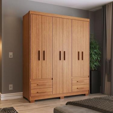 Imagem de Guarda Roupa Casal 6 Portas 4 Gavetas Primacy - Batrol Móveis