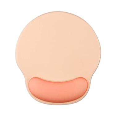 Imagem de Mouse pad ergonômico Suporte de descanso de pulso - Suporte de almofada de pulso preenchido com gel - Melhora o conforto com cliques precisos, antiderrapante (vermelho laranja)