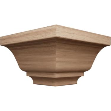 Imagem de 9,5 cm P x 8,5 cm A WM45 Americraft Solid Hardwood Stain Grade MiterLink Crown Molding Outside Corner, Red Oak (Matches Moulding MLDW01X05WM45RO)